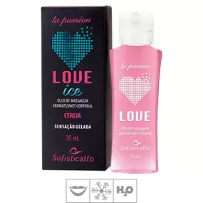 *Gel Comestível Love Ice Sofisticatto 35ml (ST652) - Cereja - Linda Sex Produtos Eróticos BH, Lingerie sensuais, sex shop.