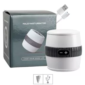 Masturbador Com Vibro Male Masturbator (YSX1339) - Branco - Linda Sex Produtos Eróticos BH, Lingerie sensuais, sex shop.