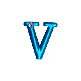 Letras Para Personalização Azul (HA180A) - V - Linda Sex Produtos Eróticos BH, Lingerie sensuais, sex shop.