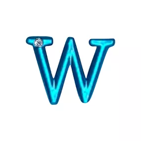 Letras Para Personalização Azul (HA180A) - W - Linda Sex Produtos Eróticos BH, Lingerie sensuais, sex shop.