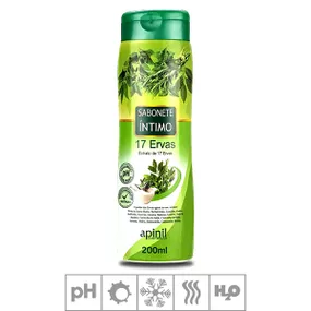 Sabonete Feminino Íntimo Apinil 200ml (ST183) - 17 Ervas - Linda Sex Produtos Eróticos BH, Lingerie sensuais, sex shop.