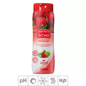 Sabonete Feminino Íntimo Apinil 200ml (ST183) - Morango - Linda Sex Produtos Eróticos BH, Lingerie sensuais, sex shop.