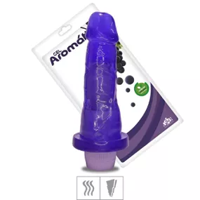 *Prótese 14x15cm Aromática Com Vibro (UVA02A-02565) - Uva - Linda Sex Produtos Eróticos BH, Lingerie sensuais, sex shop.