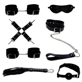 Kit Bondage Com 7 Itens SI (5875) - Preto - lojasacaso.com.br Lingerie Sensual e Sex Shop