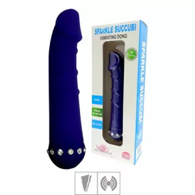 *Vibrador Ponto G Com Strass Vibrating Dong SI (5561) - Roxo - lojasacaso.com.br Lingerie Sensual e Sex Shop