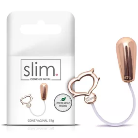 *Cone Para Pompoarismo Slim 57g (MT036-ST654) - Cobre - lojasacaso.com.br Lingerie Sensual e Sex Shop