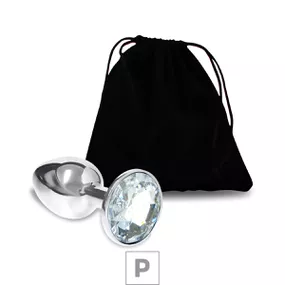 Plug de Metal P Cromado Com Strass 6cm SI (5845) - Pedra Tra... - lojasacaso.com.br Lingerie Sensual e Sex Shop