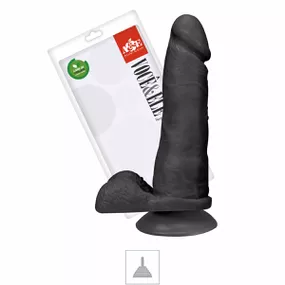 Prótese 17x15cm Com Ventosa e Escroto (ADAO32) - Preto - lojasacaso.com.br Lingerie Sensual e Sex Shop