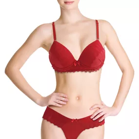 Conjunto Maju (DR4511) - Vermelho - lojasacaso.com.br Lingerie Sensual e Sex Shop