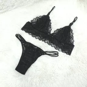 Conjunto Linda (DR4519) - Preto - lojasacaso.com.br Lingerie Sensual e Sex Shop
