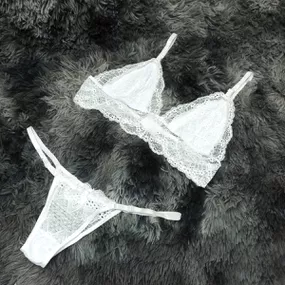 Conjunto Claudia (DR4532). - Branco - lojasacaso.com.br Lingerie Sensual e Sex Shop