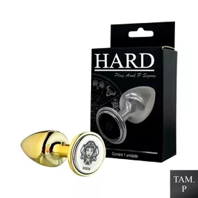 Plug de Metal P Signos Virgem (HA162VI) - Dourado - lojasacaso.com.br Lingerie Sensual e Sex Shop