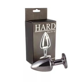 Plug Metálico Com Pedra Variadas Hard G - (HA171) - Onix - lojasacaso.com.br Lingerie Sensual e Sex Shop