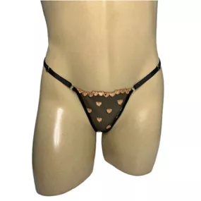 Calcinha Secreta -(ID1122). - Preto c/ Bege - lojasacaso.com.br Lingerie Sensual e Sex Shop
