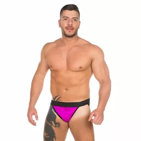 *Cueca Levanta Bum Bum (PS1121) - Roxo com Preto - lojasacaso.com.br Lingerie Sensual e Sex Shop