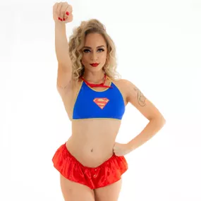 Fantasia Mini SuperGirl (PS7043) - Padrão - lojasacaso.com.br Lingerie Sensual e Sex Shop