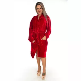 *Roupão Mãe do Noivo (PS8353) - Vermelho - lojasacaso.com.br Lingerie Sensual e Sex Shop