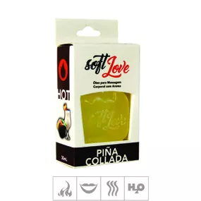 **Gel Comestível Soft Love Hot 30ml (ST116) - Piña Colada - lojasacaso.com.br Lingerie Sensual e Sex Shop