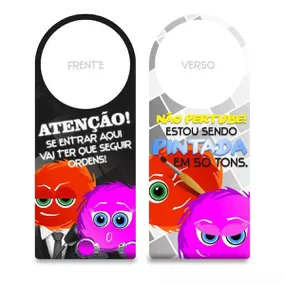Aviso De Porta Fofuras Da Maçaneta (ST190) - Atenção! Se Ent... - lojasacaso.com.br Lingerie Sensual e Sex Shop