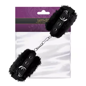 Algema em Pelúcia (ST194) - Preto - lojasacaso.com.br Lingerie Sensual e Sex Shop