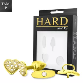 Kit Plug Cravejado Com Base Removivel P (HA131-ST616) - Dour... - lojasacaso.com.br Lingerie Sensual e Sex Shop