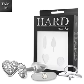 Kit Plug Cravejado Com Base Removivel M (HA132-ST618) - Crom... - lojasacaso.com.br Lingerie Sensual e Sex Shop