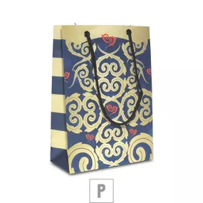 Sacola Para Presente Pequena 21x7cm (ST666) - Azul - lojasacaso.com.br Lingerie Sensual e Sex Shop