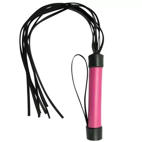 *Chicote 8 Tiras 40cm Dominatrixxx (DX907-ST680) - Rosa - lojasacaso.com.br Lingerie Sensual e Sex Shop