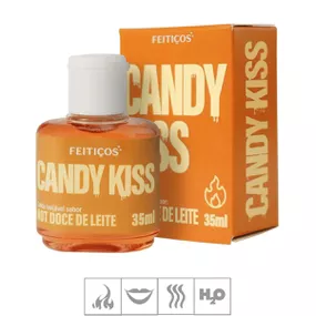 Calda Beijável Hot Candy Kiss 35ml (ST958) - Doce de Leite - lojasacaso.com.br Lingerie Sensual e Sex Shop