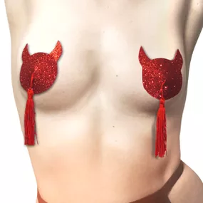 Tapa Mamilo Diabinha (TO111-17630) - Vermelho - lojasacaso.com.br Lingerie Sensual e Sex Shop