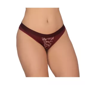 *Calcinha Com Detalhe em Renda (WI1788) - Vinho - lojasacaso.com.br Lingerie Sensual e Sex Shop