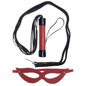 *Chicote 80cm + Máscara Dominatrixxx (DX771) - Vermelho - lojasacaso.com.br Lingerie Sensual e Sex Shop