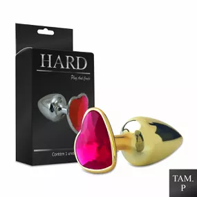 Plug de Metal P Pedra Formato de Coração Hard (CSA121-HA121)... - lojasacaso.com.br Lingerie Sensual e Sex Shop