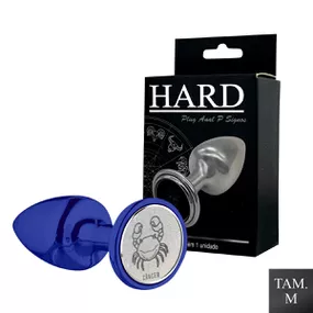 Plug Metálico M Signos Câncer (HA163CA) - Azul - lojasacaso.com.br Lingerie Sensual e Sex Shop