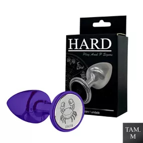 Plug Metálico M Signos Câncer (HA163CA) - Lilás - lojasacaso.com.br Lingerie Sensual e Sex Shop