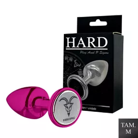 Plug Metálico M Signos Capricórnio (HA163CP) - Rosa - lojasacaso.com.br Lingerie Sensual e Sex Shop