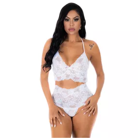 Conjunto Lia (PS8462) - Branco - lojasacaso.com.br Lingerie Sensual e Sex Shop