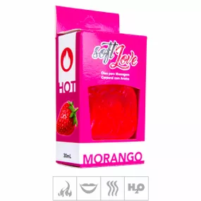 **Gel Comestível Soft Love Hot 30ml (ST116) - Morango - lojasacaso.com.br Lingerie Sensual e Sex Shop