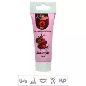 **Gel Lubrificante Beijável Hot 15ml (ST562) - Sensação - lojasacaso.com.br Lingerie Sensual e Sex Shop