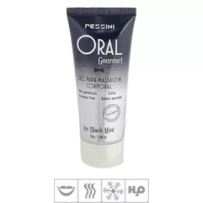 Gel Comestível Oral Gourmet Ice 45g (ST871) - Black Mint - lojasacaso.com.br Lingerie Sensual e Sex Shop