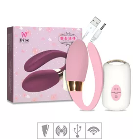 Vibrador Para Casal Recarregável Duplo SI (5836) - Rosa - lojaSeduzir.com.br Sex Shop e Lingerie Sensual em BH