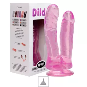 Prótese Dupla Com Ventosa SI (8227) - Rosa - lojaSeduzir.com.br Sex Shop e Lingerie Sensual em BH