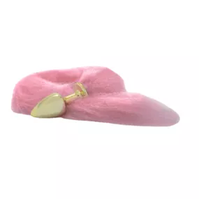 Plug de Metal Dourado Com Cauda Hard (HA116D) - Rosa - lojaSeduzir.com.br Sex Shop e Lingerie Sensual em BH