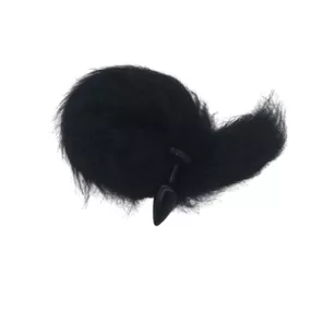 Plug de Plástico P Less Preto Com Cauda (HA168P) - Preto - lojaSeduzir.com.br Sex Shop e Lingerie Sensual em BH