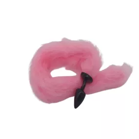 Plug de Plástico P Less Preto Com Cauda (HA168P) - Rosa - lojaSeduzir.com.br Sex Shop e Lingerie Sensual em BH
