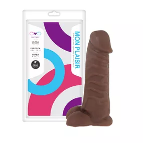 Prótese 12X12cm Com Escroto (SS029). - Marrom - lojaSeduzir.com.br Sex Shop e Lingerie Sensual em BH
