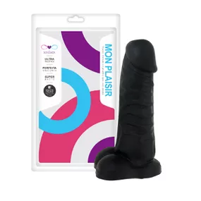 Prótese 12X12cm Com Escroto (SS029). - Preto - lojaSeduzir.com.br Sex Shop e Lingerie Sensual em BH