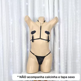 Strapy Com Pérola (LG001) - Preto - lojaSeduzir.com.br Sex Shop e Lingerie Sensual em BH