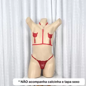 Strapy Com Pérola (LG001) - Vermelho - lojaSeduzir.com.br Sex Shop e Lingerie Sensual em BH
