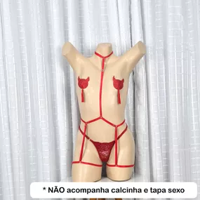 Cinta Liga Com Strapy (LG002) - Vermelho - lojaSeduzir.com.br Sex Shop e Lingerie Sensual em BH